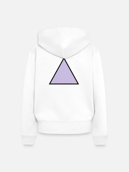 hipster triangle dreieck form - Frauen Premium Bio Zip Hoodie - Weiß