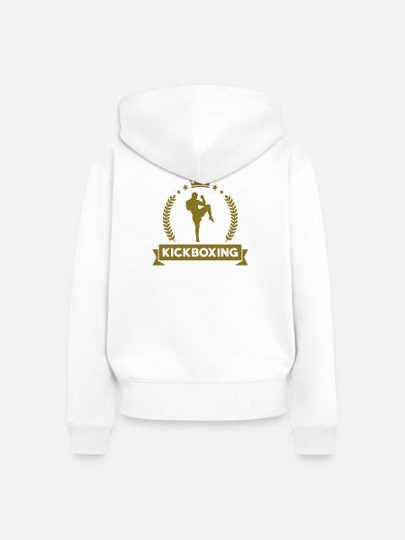 Kickboxen / Kickboxing / Kickboxer / Kick Boxing - Frauen Premium Bio Zip Hoodie - Weiß