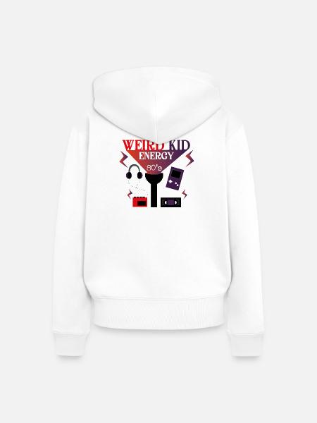 Seltsame Energie - Frauen Premium Bio Zip Hoodie - Weiß