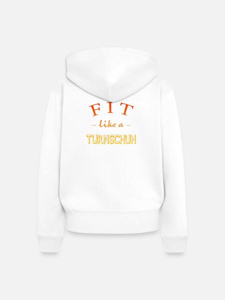 FIT wie ein Turnschuh - Frauen Premium Bio Zip Hoodie - Weiß