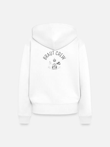 Hochzeit - Braut Crew - Clip Art - Frauen Premium Bio Zip Hoodie - Weiß