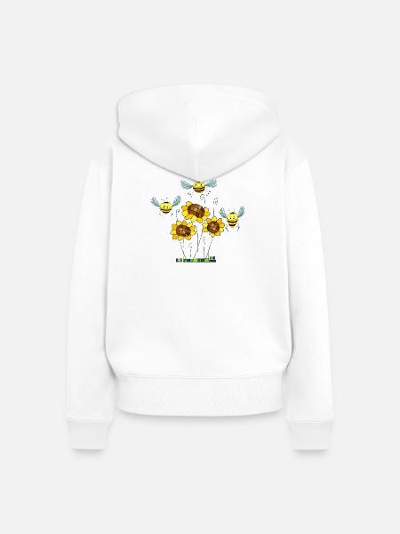 Insekten - Frauen Premium Bio Zip Hoodie - Weiß