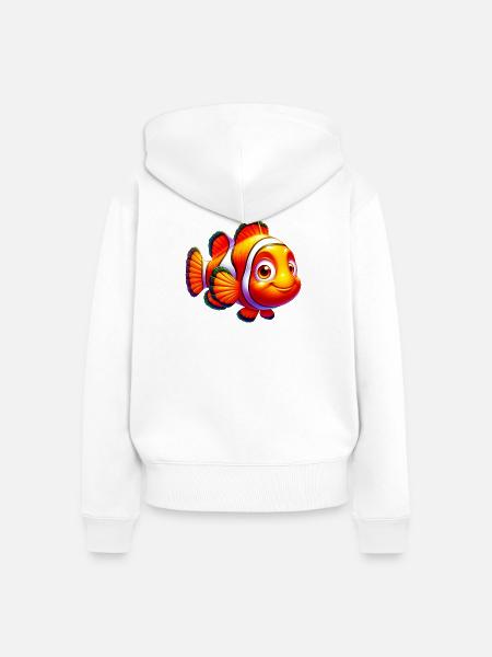 Clownfische - Frauen Premium Bio Zip Hoodie - Weiß