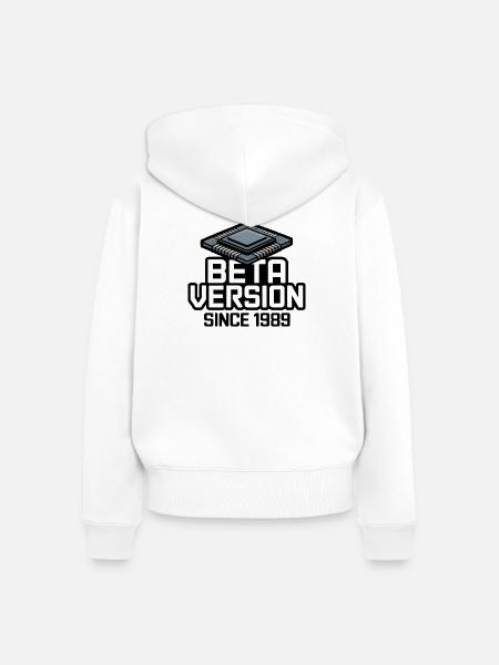 Futuristischer Computerchip Analogdruck - Frauen Premium Bio Zip Hoodie - Weiß
