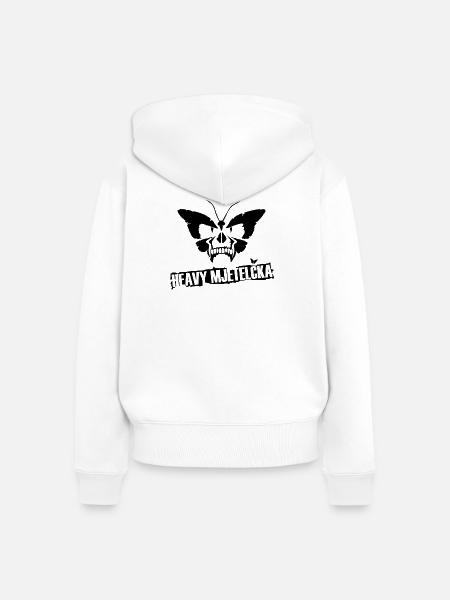 HEAVY MJETELČKA - Frauen Premium Bio Zip Hoodie - Weiß