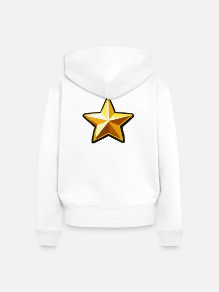 stern - Frauen Premium Bio Zip Hoodie - Weiß