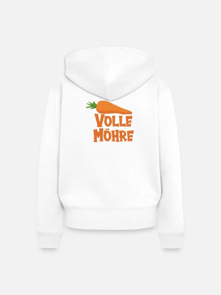 Volle Möhre - Frauen Premium Bio Zip Hoodie - Weiß