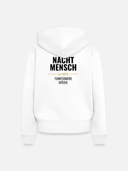 Zu 100% Ich – Ehrliches Statement - Frauen Premium Bio Zip Hoodie - Weiß