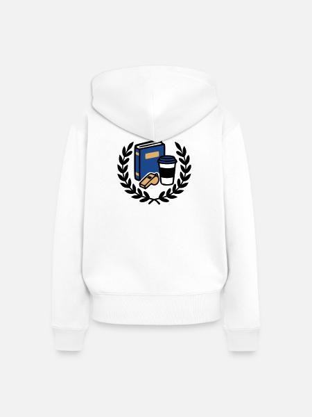 Grad Class Abschluss Logo - Frauen Premium Bio Zip Hoodie - Weiß