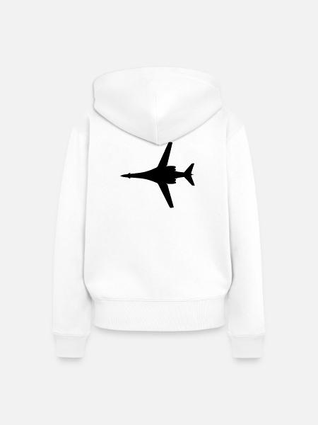 B-1B - Frauen Premium Bio Zip Hoodie - Weiß