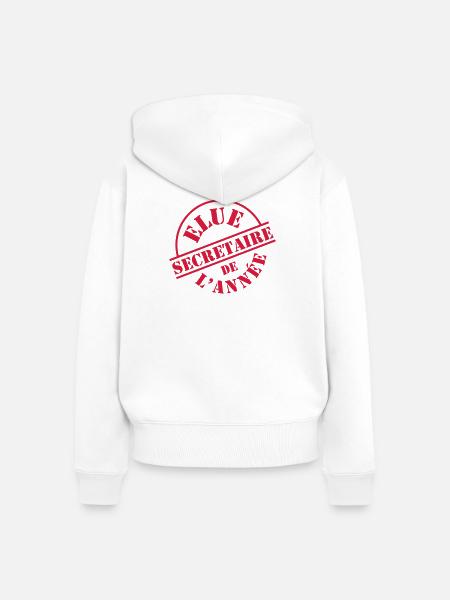 Sekretär - Frauen Premium Bio Zip Hoodie - Weiß
