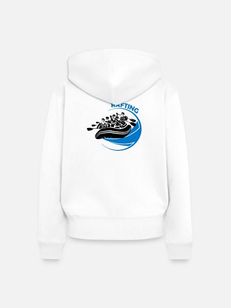 Rafting - Frauen Premium Bio Zip Hoodie - Weiß