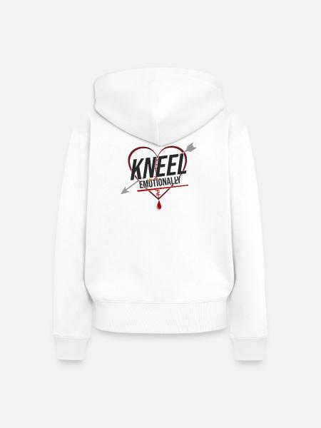 Valentine’s Sparrow Edition - Frauen Premium Bio Zip Hoodie - Weiß