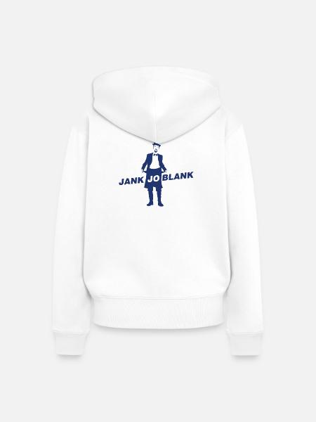 JANK JO BLANK - Frauen Premium Bio Zip Hoodie - Weiß