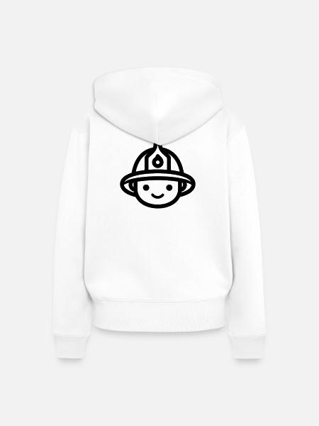 Feuerwehrmann - Frauen Premium Bio Zip Hoodie - Weiß