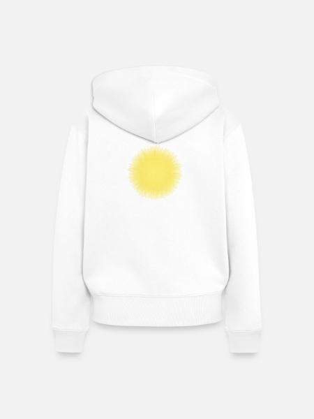 SUN - Frauen Premium Bio Zip Hoodie - Weiß