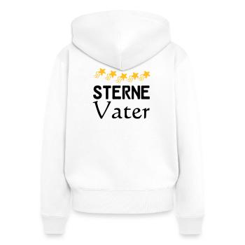 Sterne Vater Vatertag Familie Sprüche Geschenk - Frauen Premium Bio Zip Hoodie - Weiß - Hinten - AI Model Female 172 light (172cm)