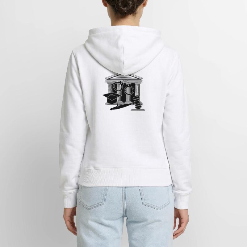 Logo des Gerichts, des Richters oder des Anwalts Frauen Premium Bio Zip Hoodie
