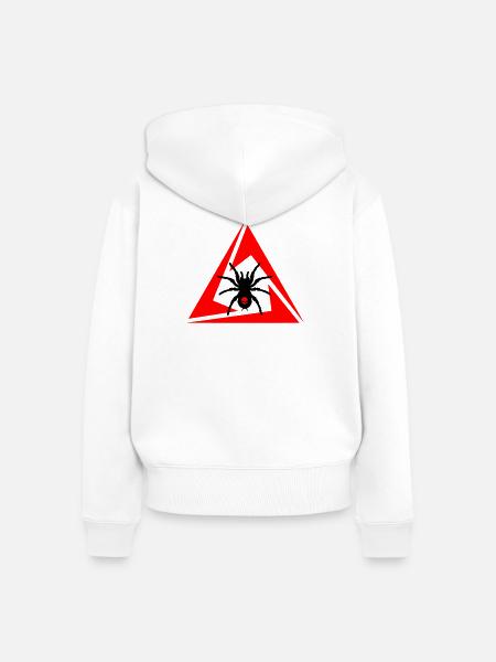 Spinne - Frauen Premium Bio Zip Hoodie - Weiß