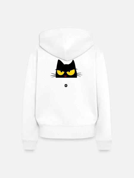 Mitternachts-Wut - Frauen Premium Bio Zip Hoodie - Weiß