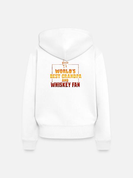 Whiskey Spruch Whiskeytrinker Whiskeyliebhaber - Frauen Premium Bio Zip Hoodie - Weiß