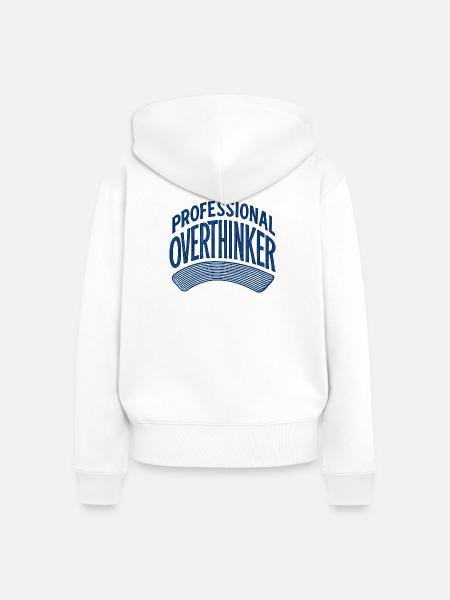 Professioneller Überdenker - Frauen Premium Bio Zip Hoodie - Weiß