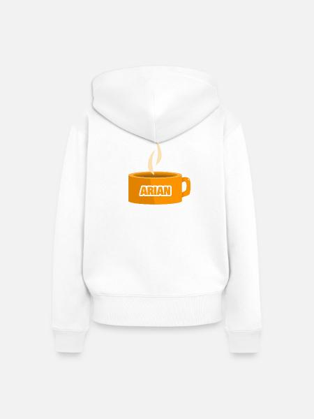 Arian - Frauen Premium Bio Zip Hoodie - Weiß