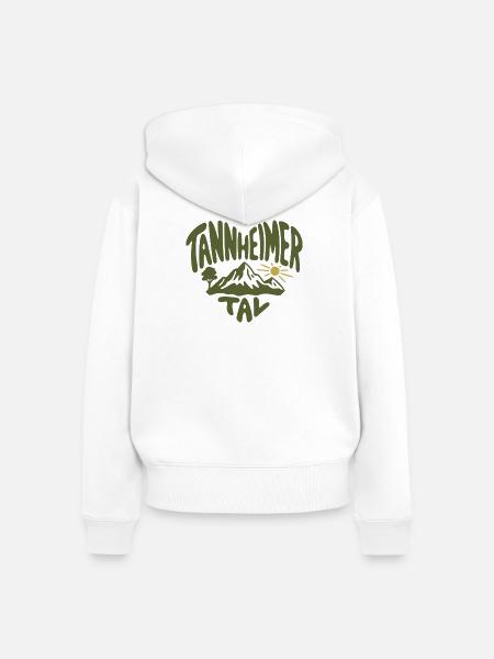 Tannenheimer Tal Berglandschaft Retro - Frauen Premium Bio Zip Hoodie - Weiß