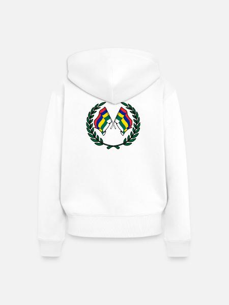 Terschelling Laurel Custom – Island Edition - Frauen Premium Bio Zip Hoodie - Weiß