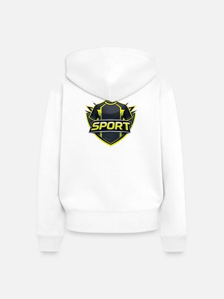 Sport - Frauen Premium Bio Zip Hoodie - Weiß