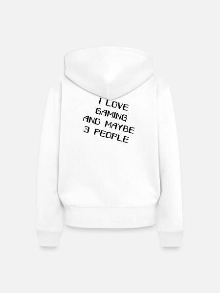Gamer Spruch - Frauen Premium Bio Zip Hoodie - Weiß