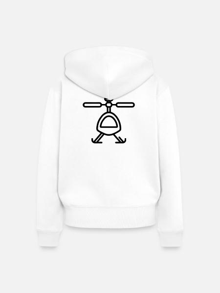 Gyrokopter - Frauen Premium Bio Zip Hoodie - Weiß