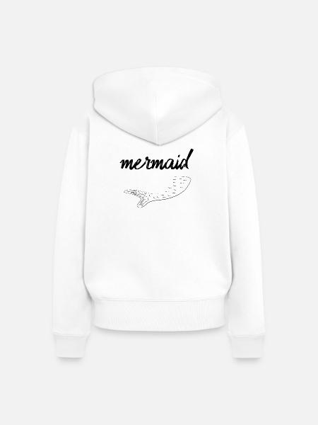 mermaid - Frauen Premium Bio Zip Hoodie - Weiß