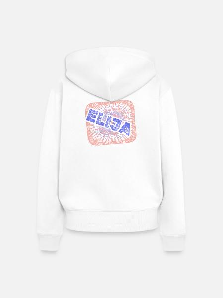 Kollege Elija - Frauen Premium Bio Zip Hoodie - Weiß