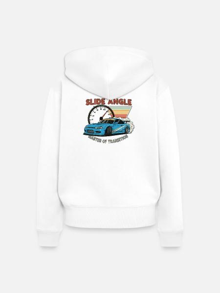 Slide Angle: Master of Transition - Frauen Premium Bio Zip Hoodie - Weiß