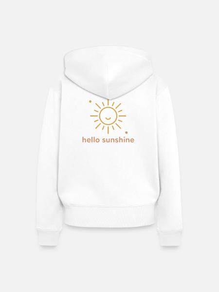 Sunny Smile Sunburst-Design - Frauen Premium Bio Zip Hoodie - Weiß