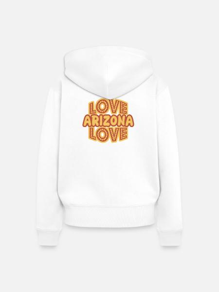 Arizona - Frauen Premium Bio Zip Hoodie - Weiß