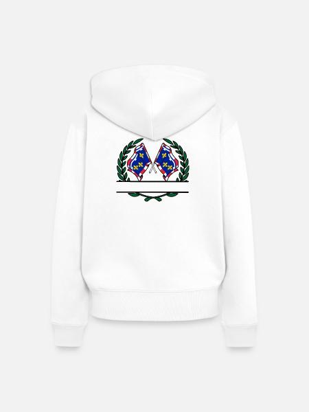 Centre-Val de Loire Namespace - Frauen Premium Bio Zip Hoodie - Weiß