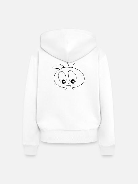 Puppe - Frauen Premium Bio Zip Hoodie - Weiß