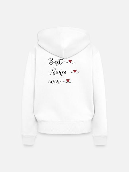 Krankenschwester - beste Krankenschwester - Frauen Premium Bio Zip Hoodie - Weiß