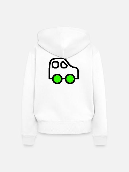 Auto - Frauen Premium Bio Zip Hoodie - Weiß