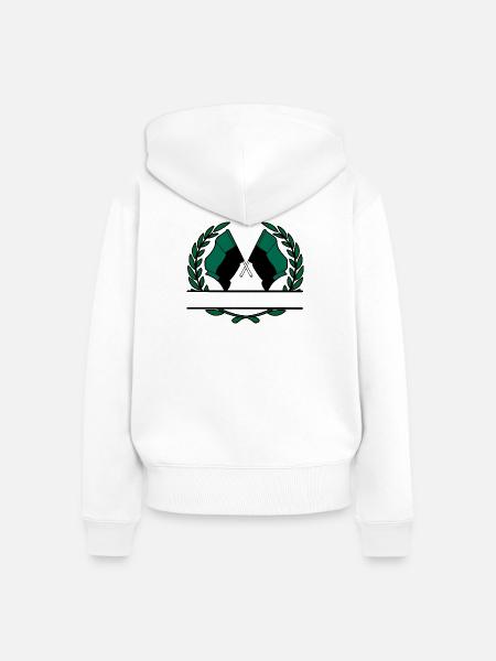 Texel Laurel Custom – Inselausgabe - Frauen Premium Bio Zip Hoodie - Weiß