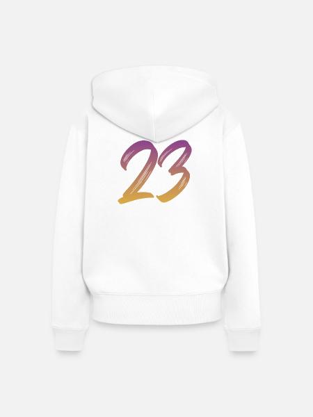 23 - Frauen Premium Bio Zip Hoodie - Weiß