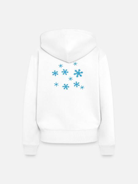 Schnee - Frauen Premium Bio Zip Hoodie - Weiß