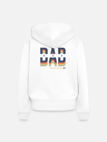 Dad Bod powered by Me - Frauen Premium Bio Zip Hoodie - Weiß