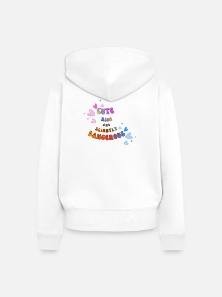 niedliches Design - Frauen Premium Bio Zip Hoodie - Weiß