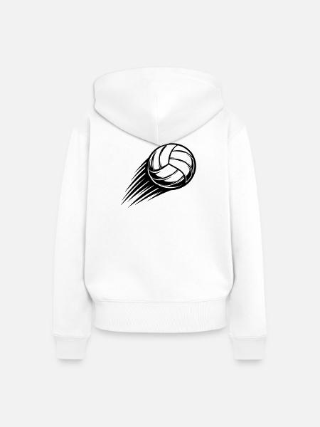 Volleyball Ball - Frauen Premium Bio Zip Hoodie - Weiß