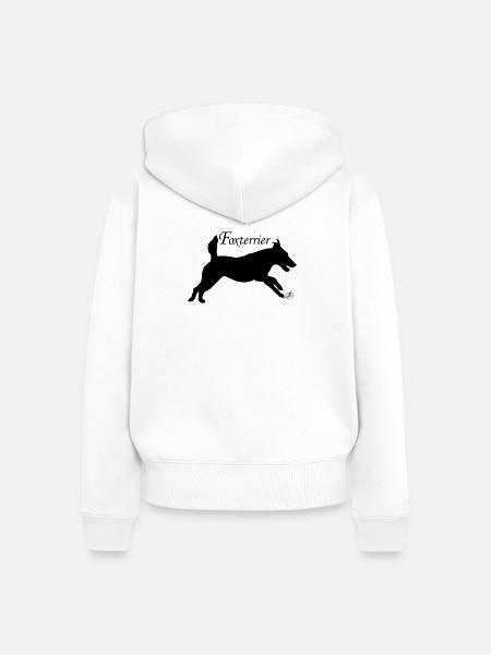Foxterrier - Frauen Premium Bio Zip Hoodie - Weiß
