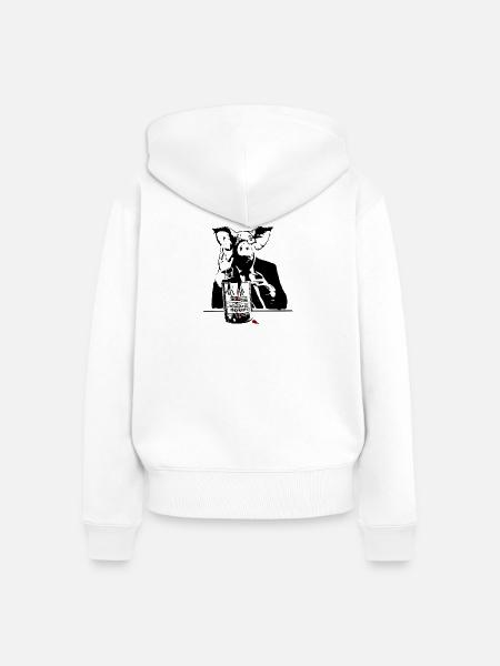 Krieg Schwein - Frauen Premium Bio Zip Hoodie - Weiß
