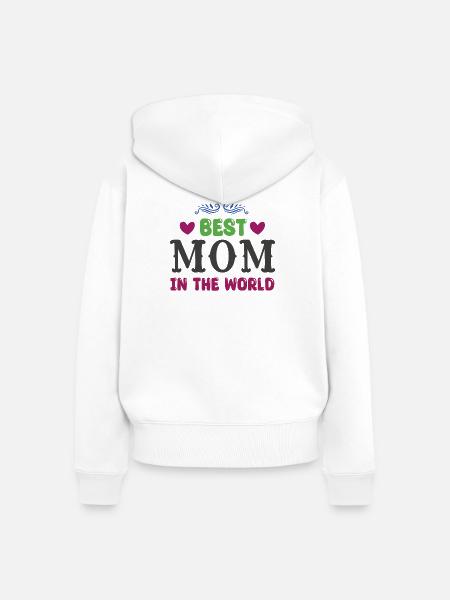 Beste Mutter der Welt - Frauen Premium Bio Zip Hoodie - Weiß